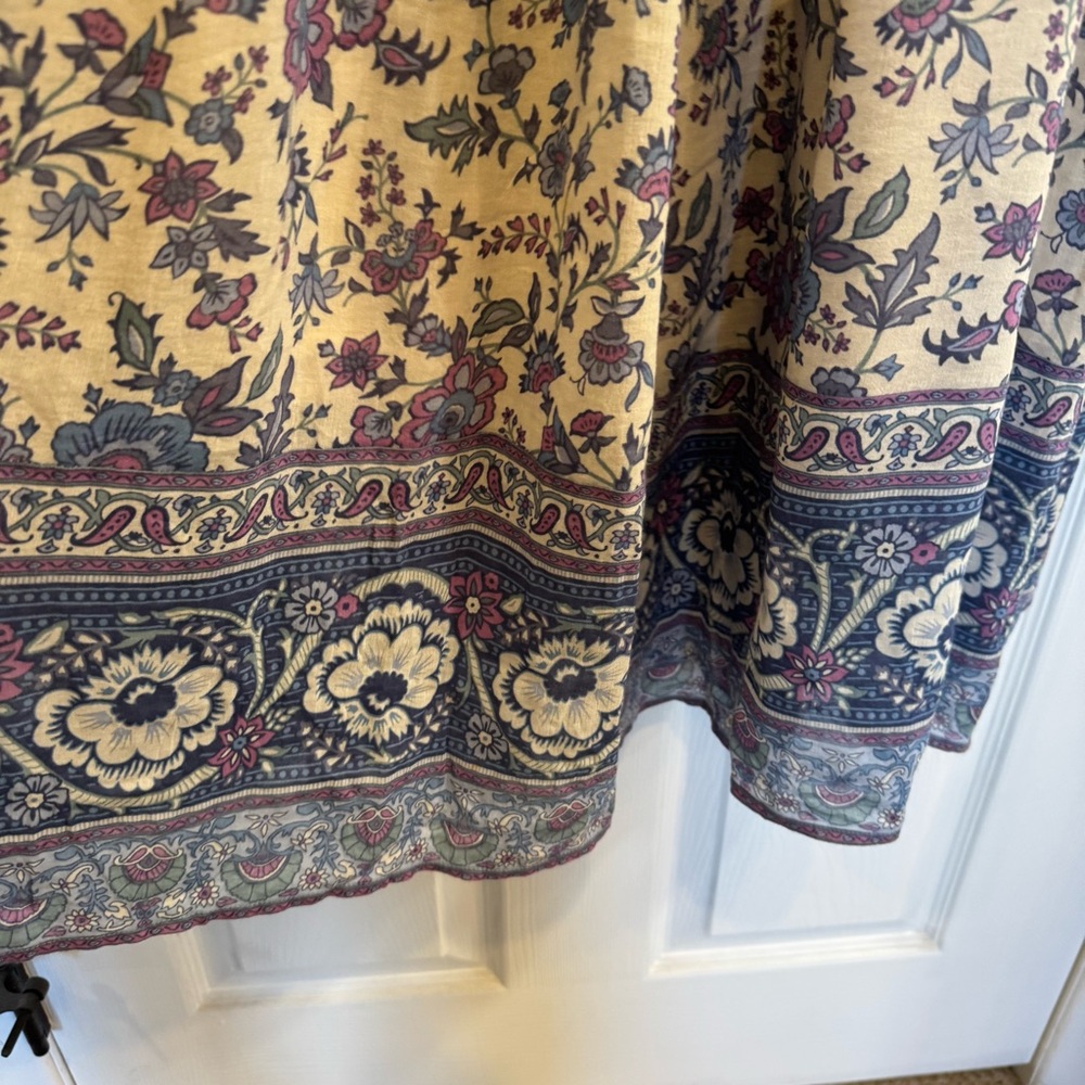 Spell And The Gypsy Collective Floral Puff  Sleeve Maxi Dress Blue Size S Boho - Picture 9 of 16